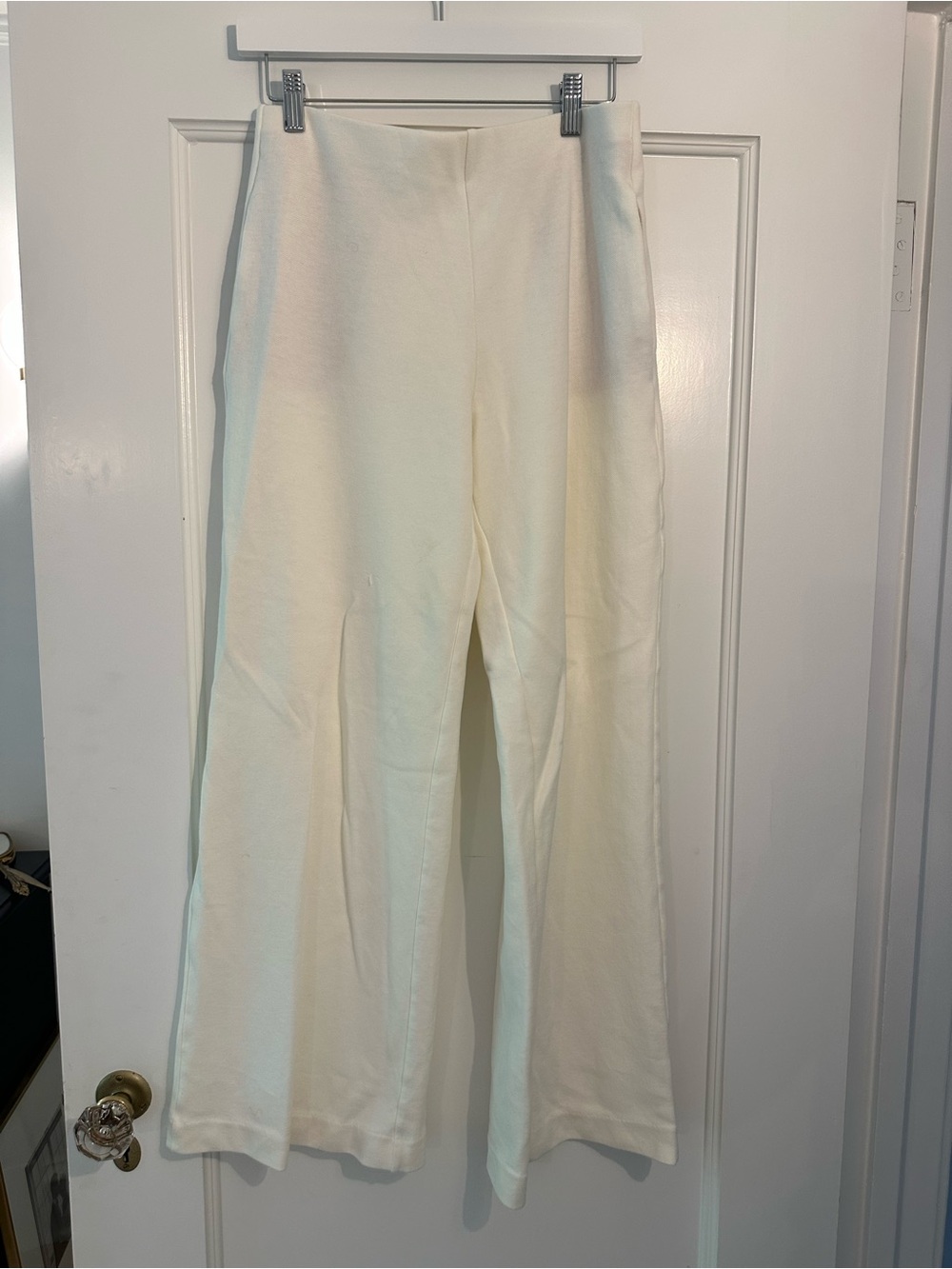 Mango Women’s High-Rise Wide-Leg Pants in Cream with Pockets